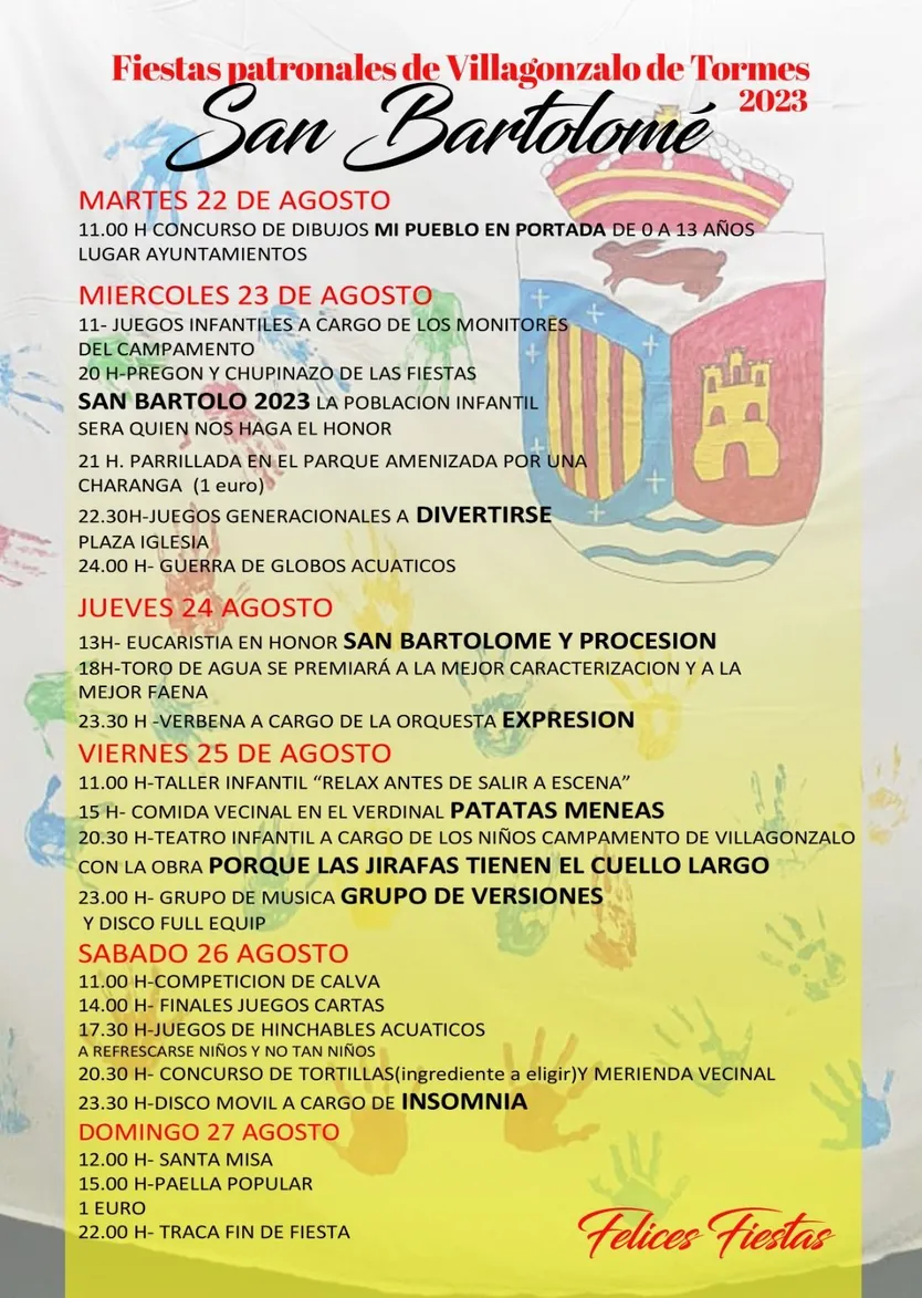 Programa de fiestas Villagonzalo 2023