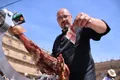 Cortadores de jamón en la Plaza Mayor de Salamanca por el Foro del Ibérico | Imágenes Andrea Mateos