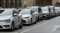 Manifestación taxistas frente a la Subdelegación del Gobierno de Salamanca