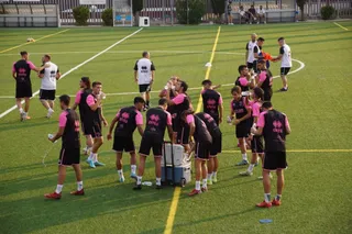 Imagen de una sesión de entrenamiento de Unionistas | FOTO SALAMANCA24HORAS.COM