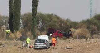 Vuelco en la autovía A-62
