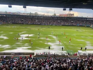 Tormenta en un partido entre Salamanca CF UDS y el Sant Andreu | Salamanca24horas