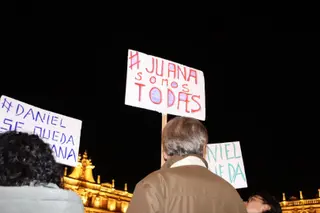 El Movimiento Feminista de Salamanca se concentra por Juana Rivas y su hijo