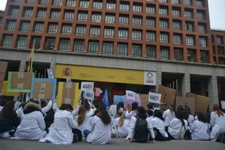 Imagen de archivo de una concentración de CESM frente al Ministerio de Sanidad. EP