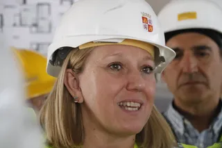 Isabel Blanco, visita las obras de la nueva Residencia Puente Ladrillo. Foto Andrea M.