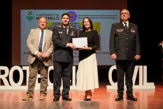 Protección Civil de Santa Marta en Montmeló en la gala homenaje por la DANA