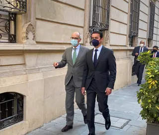 Javier Iglesias, presidente de la Diputación, en Almería. Foto Diputación de Salamanca.