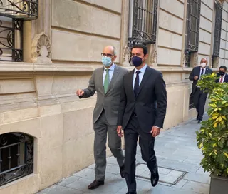Javier Iglesias, presidente de la Diputación, en Almería. Foto Diputación de Salamanca.