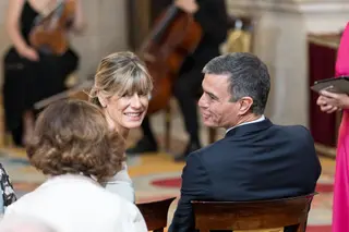 Begoña Gómez junto a Pedro Sánchez en una foto de archivo. EP