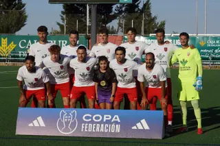 Once inicial de la UD Santa Marta ante el Bergantiños.