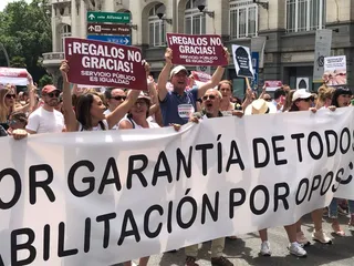 Manifestación secretarios e interventores en Madrid