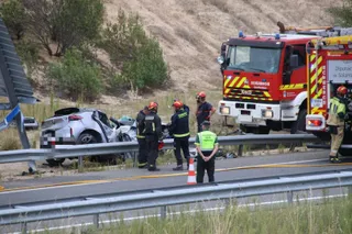 Accidente en la A-50, a la altura de Peñaranda de Bracamonte (No corresponde con el ocurrido el domingo, 7 de enero)