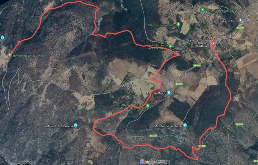 Recorrido marcha Saucelle