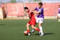 Alonso García, ante el Palencia CF.