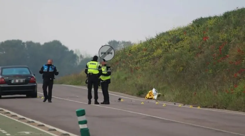 Atropello mortal en la carretera de Fuentesaúco, junto a la urbanización de las Bizarricas