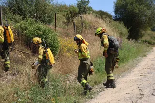 Incendio forestal en Cepeda. Archivo
