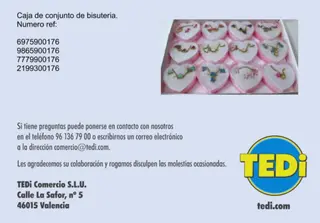 Conjunto de bisutería retirado de Tedi | Foto FACUA