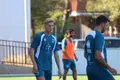 Steffan Witmer, en un entrenamiento con Unionistas.