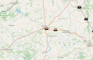 Imagen del mapa de balizas en España, en esta ocasión en Salamanca