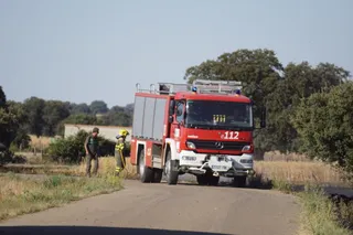 Incendio iniciado en Santa Teresa (Galisancho). Foto Juanes