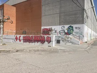 Pinturas murales en el pabellón municipal de Peñaranda