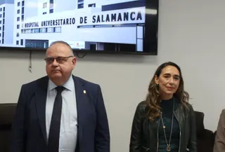 Presentación de la gerente del Complejo Asistencial Universitario de Salamanca, Carmen Rodriguez.