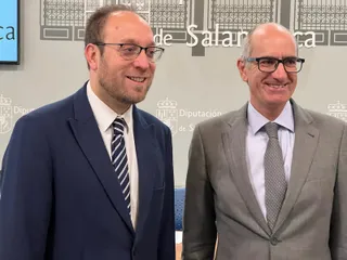 Javier Iglesias junto a Marcos Iglesias en la Diputación de Salamanca. Foto SALAMANCA24HORAS