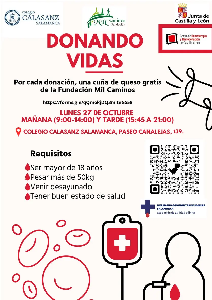 Campaña de donación de sangre en el Colegio Calasanz