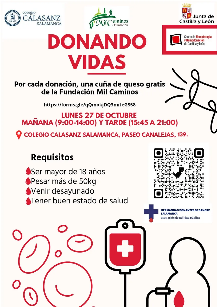Campaña de donación de sangre en el Colegio Calasanz