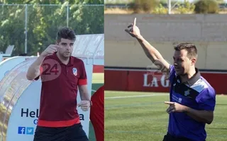 Distintas impresiones de Peque y Arturo Martín al finalizar el derbi