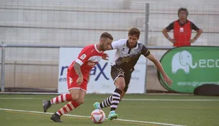 Marín, en un encuentro frente al Coria en pretemporada / FOTO SALAMANCA24HORAS.COM