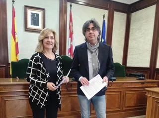 El alcalde de Béjar, Luis Francisco Martín y la concejala, Purificación Pozo