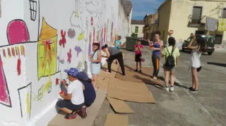 Mural en el Arrabal del Puente