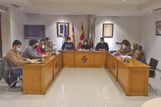Un momento del pleno celebrado este martes en el Ayuntamiento de Peñaranda