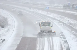 Nieve en la A 62 en Salamanca. ICAL
