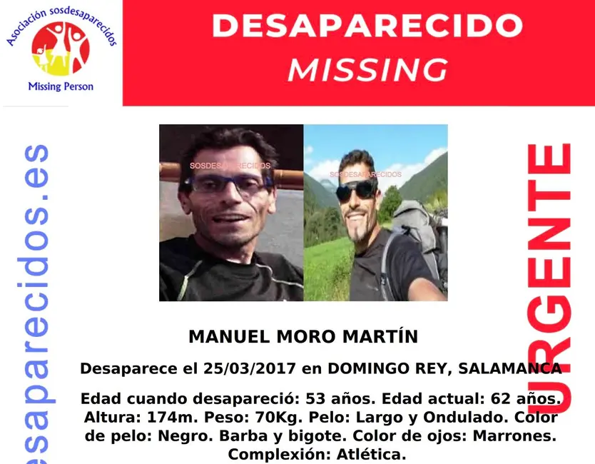 Cartel desaparecido Manuel Moro Martín