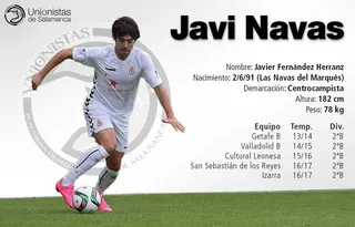 Unionistas confirma el fichaje de Javi Navas