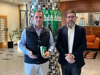 A la izquierda el presidente de ASAJA, Juan Luis Delgado Egido, y a la derecha el secretario nacional, Juan José Álvarez. Foto de archivo S24H