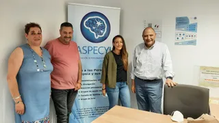 Ángela y su marido junto a Patricia y Alberto, de ASPECYL