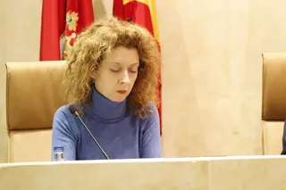Ana Suárez durante un Pleno municipal