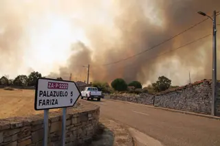 Imagen del incendio de Fermoselle