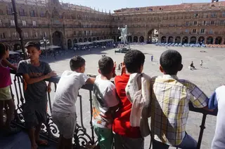 Visita de los niños saharauis al Ayuntamiento