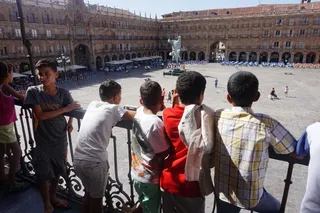 Visita de los niños saharauis al Ayuntamiento