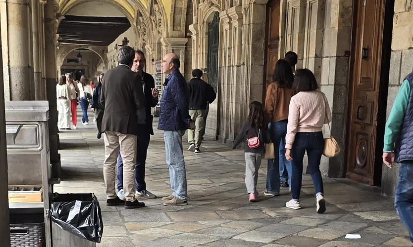 Jorge Recio, minutos antes de entrar al Ayuntamiento de Salamanca
