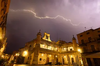 Rayos sobre Ciudad Rodrigo. Imagen ICAL Jose Vicente 