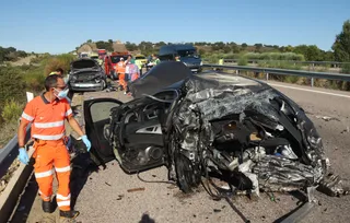 Accidente en la A-62 Martín de Yeltes. Foto ICAL