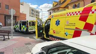 Colisión entre dos turismos en el Camino Miranda, barrio del Zurguén. Policía Local de Salamanca y ambulancia | Salamanca24horas