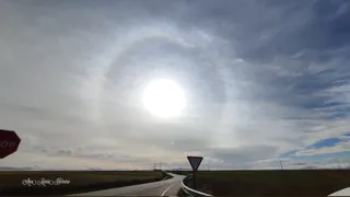 Fotografía del halo solar tomado por Ana María Herrero en Pedroso de la Armuña