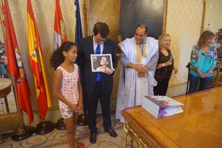 Visita de los niños saharauis al Ayuntamiento