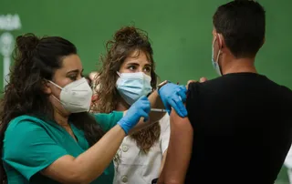 Fotos de vacunación masiva. Foto: Agencia ICAL